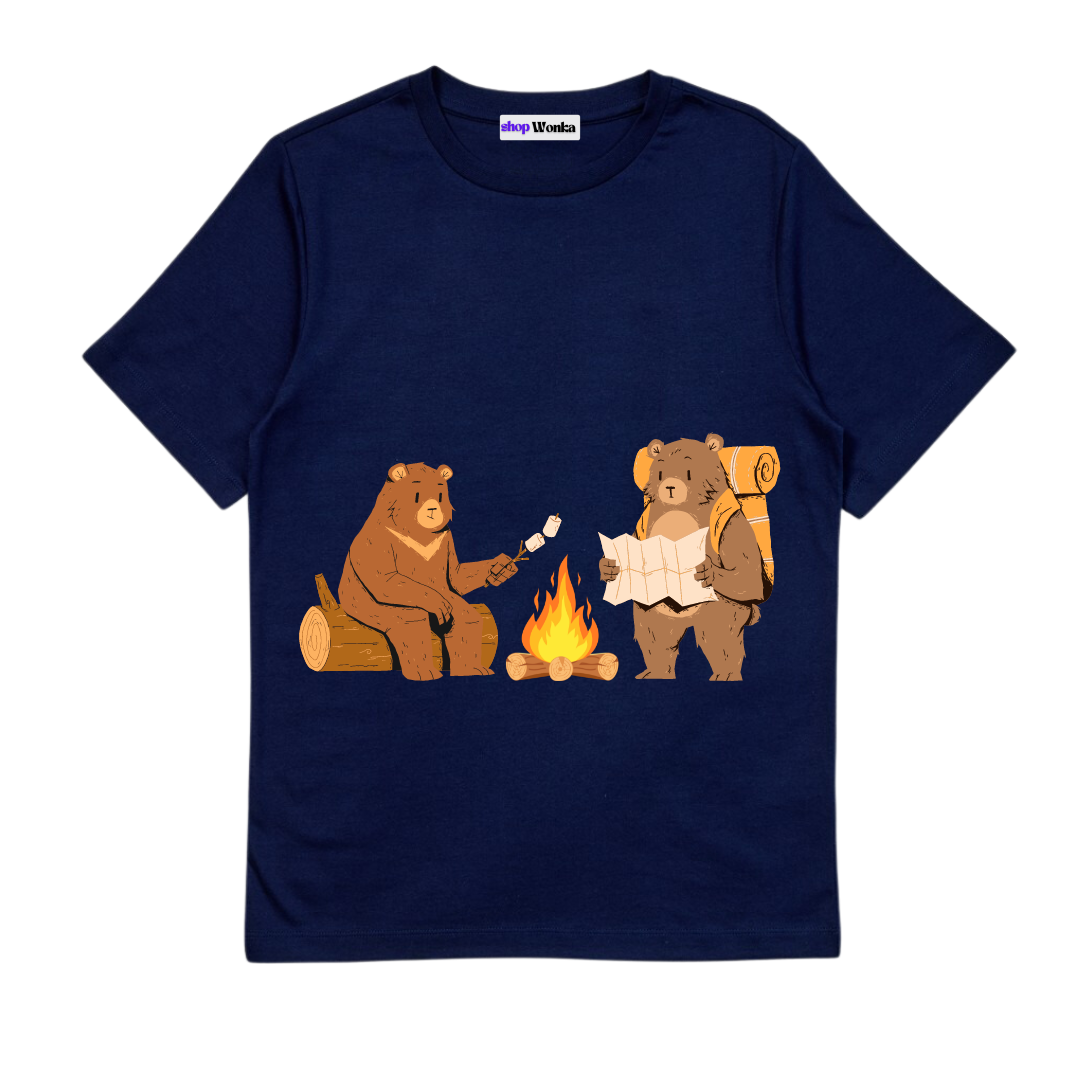 The Very Hungry Bear - Customisable Kids T-shirt (Navy)
