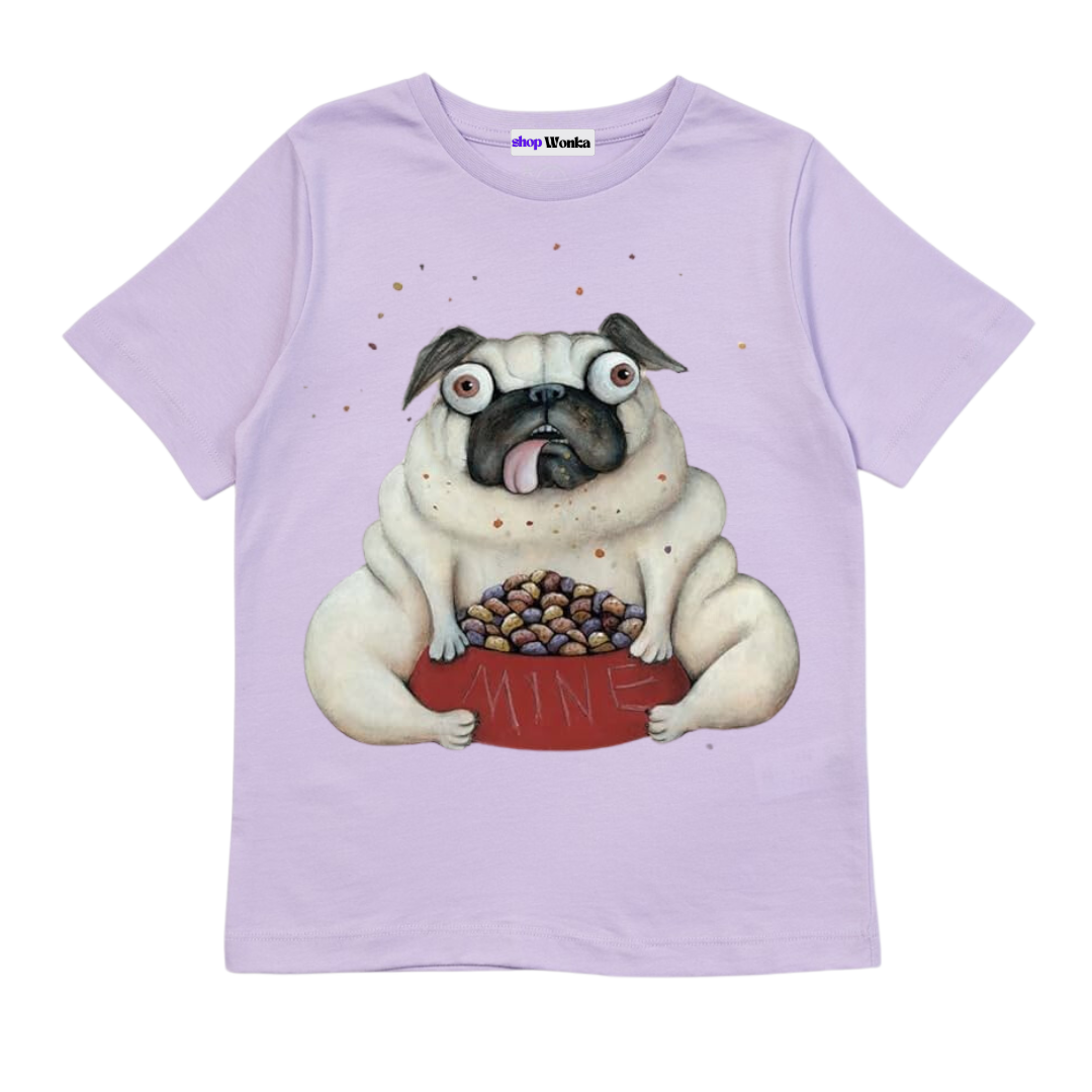 Pig The Pug & Snacks - Kids Customisable T-shirt