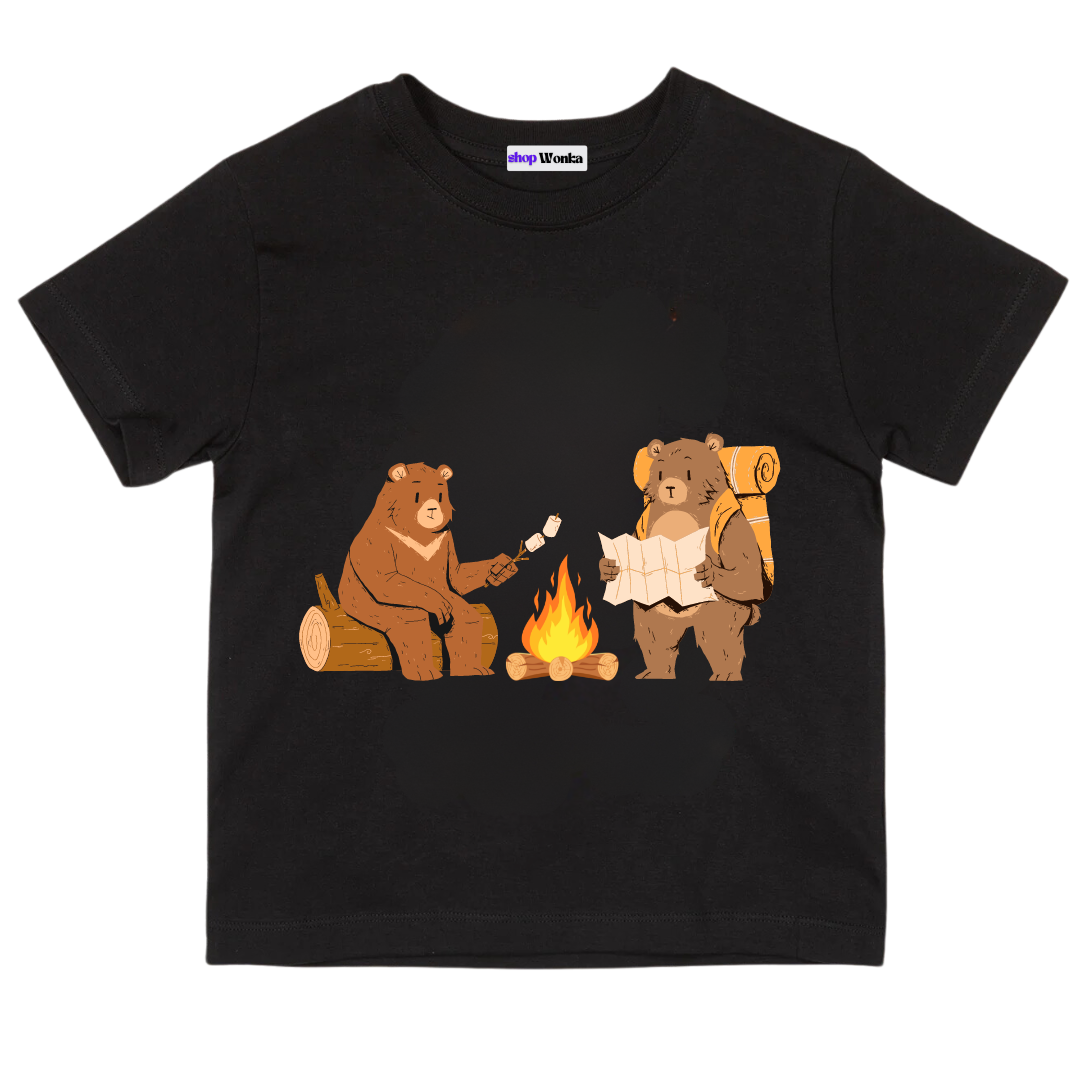 The Very Hungry Bear - Customisable Kids T-shirt (Black)
