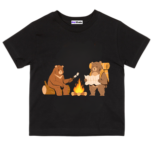 The Very Hungry Bear - Customisable Kids T-shirt (Black)
