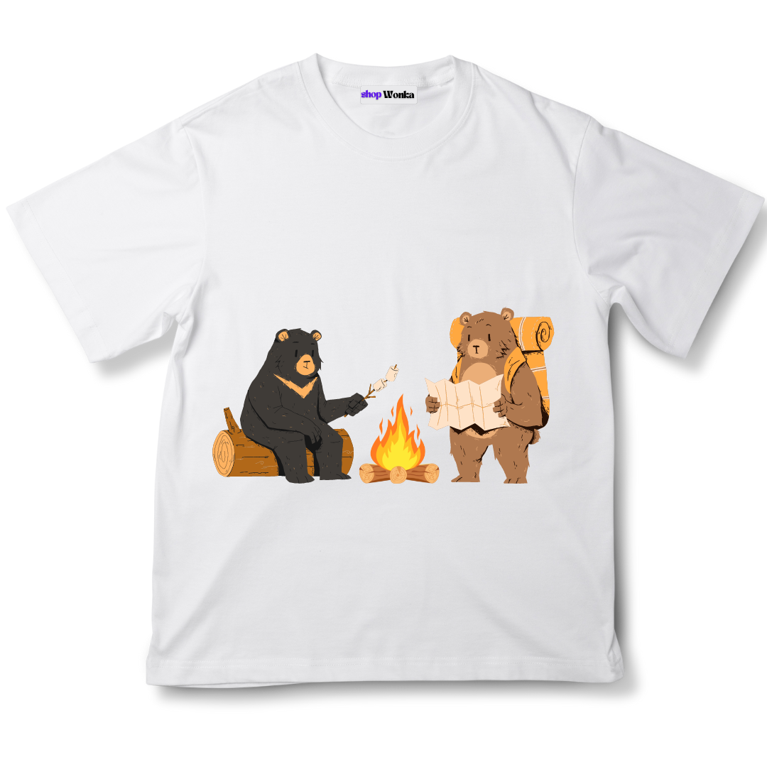 The Very Hungry Bear - Customisable Kids T-shirt (White)