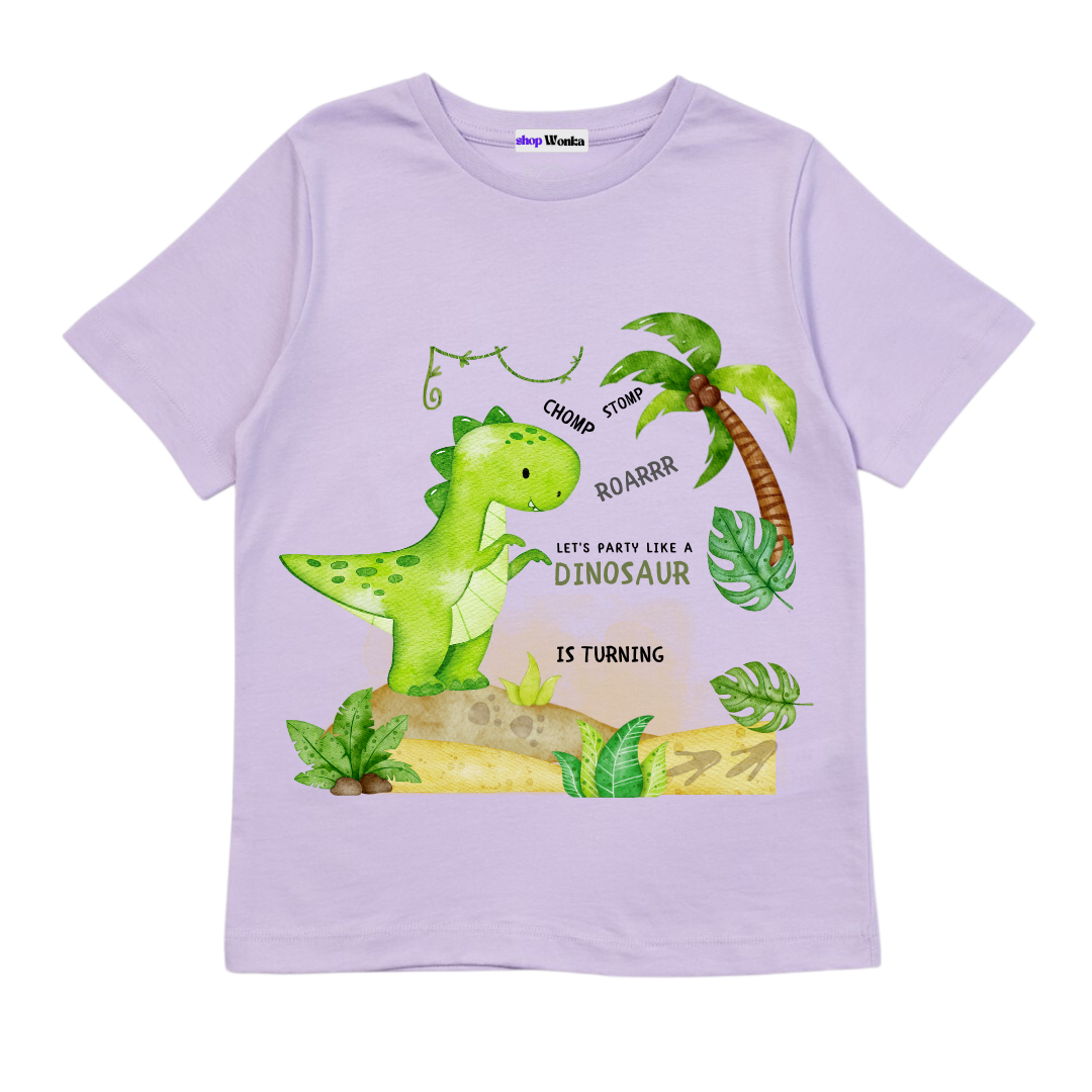 Customisable Birthday T-shirt - Dinosaur Themed