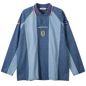 "Classic vintage-inspired polo t-shirt with a loose fit, soft cotton fabric, and subtle collar, offering a relaxed, stylish look suitable for casual and semi-casual outfits."