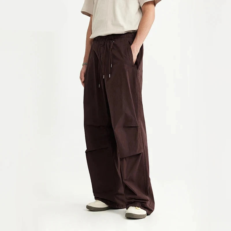 Baggy Parachute Cargo Pants, Men's Pants, Oversized Pants