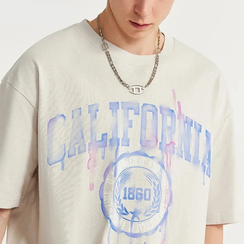 "California 1860" - Vintage Tie-Dye T-shirt, oversized tshirt, summer men's tshirt, vintage tshirt