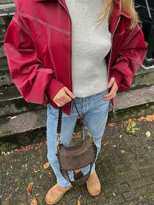 Cherie Lapel Faux Leather Jacket