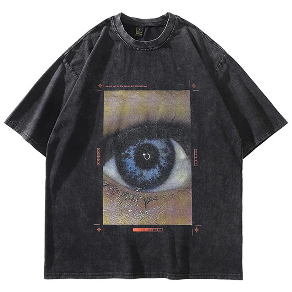 Graphic Blue Eye Oversized T-shirt, oversized tshirt, graphic shirt, vintage tshirt