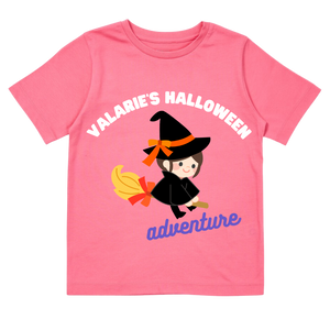 Halloween Adventure Tshirt, Customisable T-shirt for kids, 100% cotton