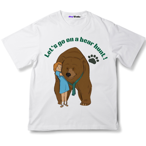lets go on a bear hunt, 100 cotton, customisable t-shirt