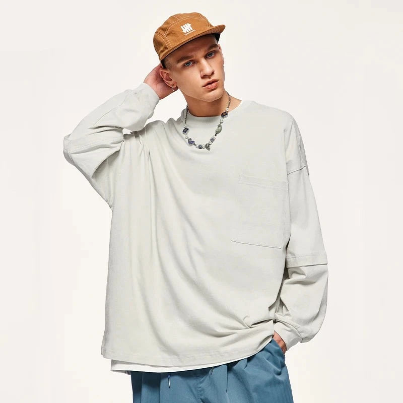 Plain Oversized Drop Shoulder Sweatshirt, Men's Sweashirts, Casual Sweatshirts