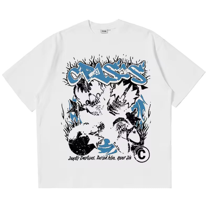 SKULLS - Oversized Streetwear Graphic T-shirt