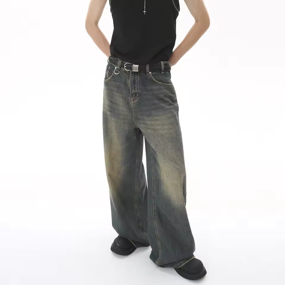 Retro Baggy Jeans in Washed Black