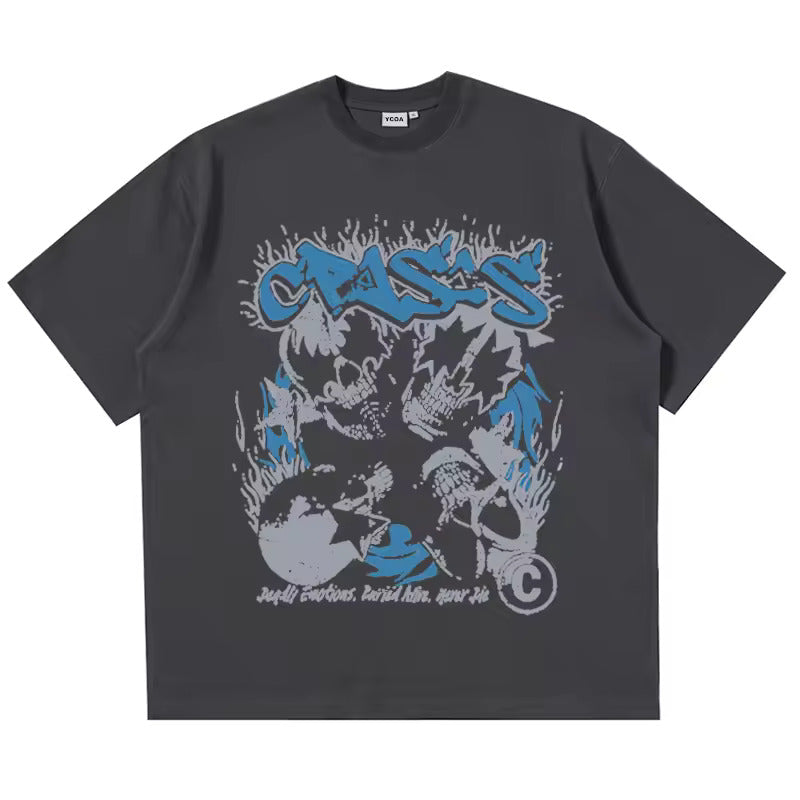 SKULLS - Oversized Streetwear Graphic T-shirt