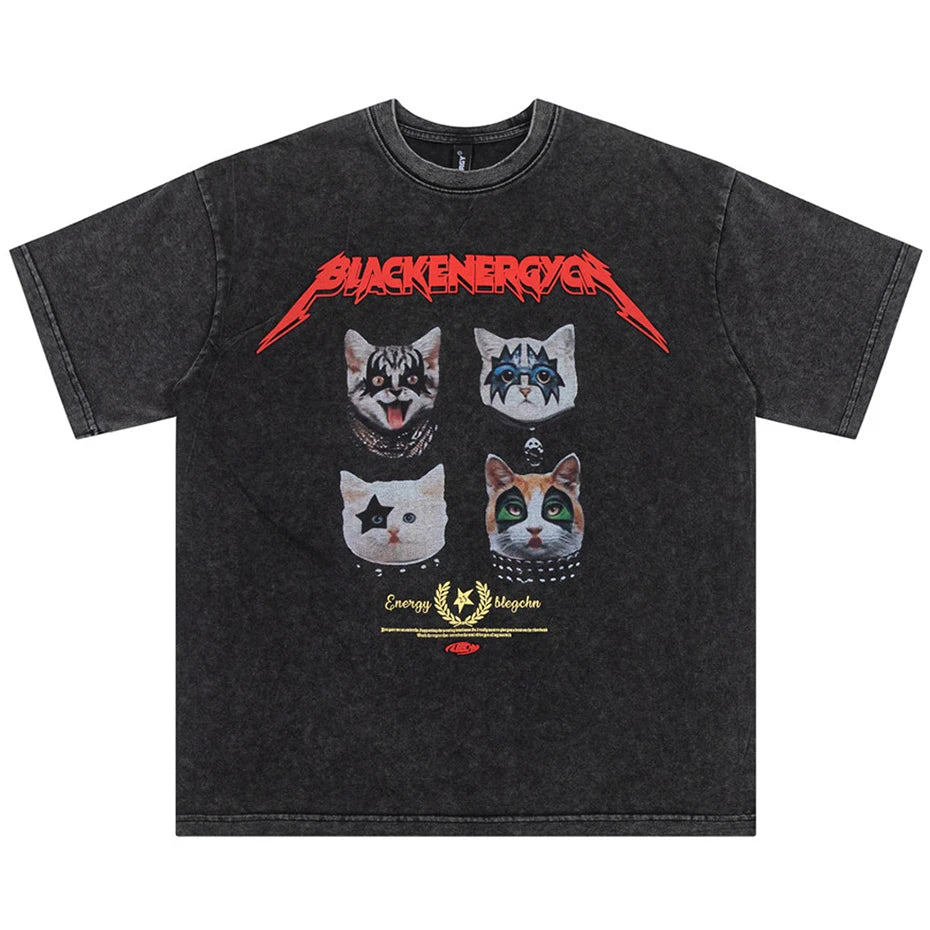 For The Homies Cat T-shirt Adult M Black Short Sleeve Tupac