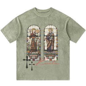 THE TWO SAINTS - Vintage Loose Fit T-shirt, oversized tshirt, summer wear tshirt