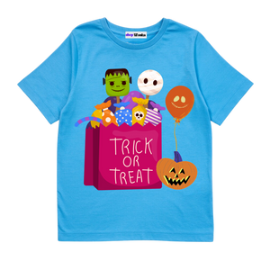 Halloween Trick or Treat, 100% cotton , customisable t-shirt