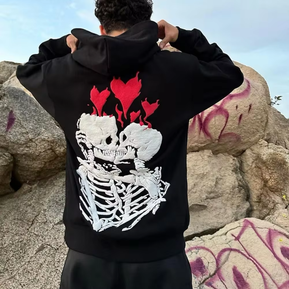TILL DEATH DO US APART - Oversized Graphic Print Hoodie