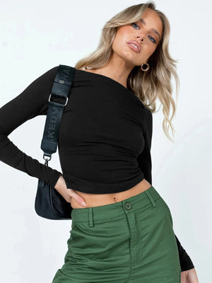 Women's Sexy Backless Top Y2k Crop Tops Slim Fit Long Sleeve T-Shirt Cropped Tee Summer Basic Shirt Plain Blouse Aesthetic Clothes Outfit